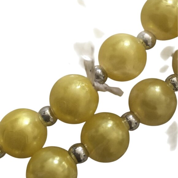 Fashion Jewelry Yellow Bead Necklace Set With Matching Ring & Earrings - Picture 4 of 7